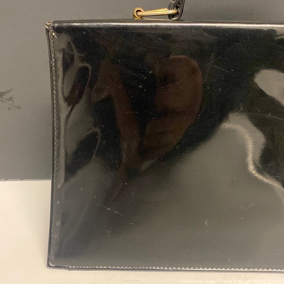 MEYER’S Black Vinyl Flap Satchel Expandable Purse - Picture 7 of 17